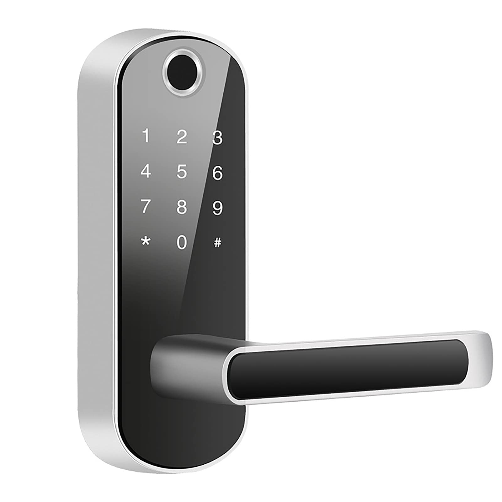 Sdgbcxd One Color Smart Door Lock, 5-In-1 Keyless Entry Keypad Digital Door Lock, Smart Locks For Front Unlock By Fingerprint, App, Ic Cards, Passcode