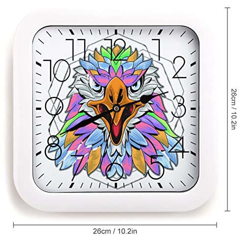 Pendule murale oiseau coloré moderne horloge silencieuse maison bureau 26cm - 3