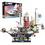 BRICKKK PANTASY Popeye Segelschiff Piratenschiff Technik Klemmbausteine Popeye Dampfschiff Klemmbausteine für Erwachsene, Schiff Bausatz Modell Creator Bausteine MOC Klemmbausteine Set