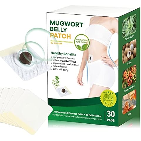 Bubchen Mugwort Belly Patch,30Pc Wormwood Belly Pellets and 30Pc Belly Button Sticker, Moxibustion Patch for Man and Women Cover