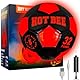 Hot Bee Leuchtender Fußball Wiederaufladbar Fußball Leder LED Fussball mit Tasche Fußball Geschenke für 8–12 Jungen Kinder Teen Weihnachten Geburtstagen Geschenke Spielzeug für Jungen ab 9 10 11 12+