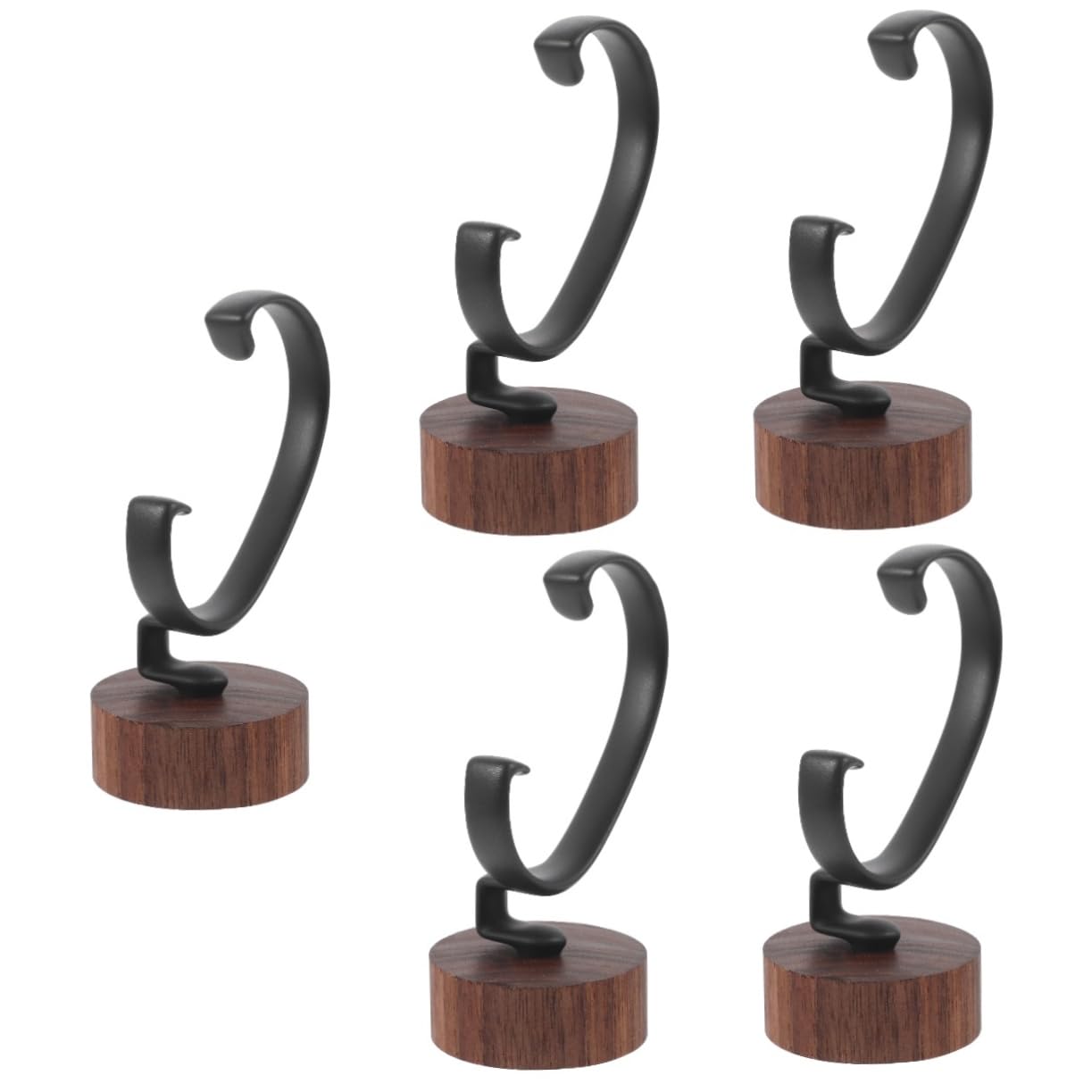 VALICLUD 5piezas Soporte De Exhibición Para Relojes Soporte De Almacenamiento Base De Madera Diseño Innovador y Portátil Para Relojes De Hombre y Mujer Estante Para Escritorio Funcional