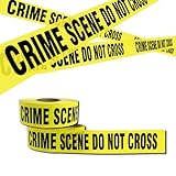 euoloar Crime Scene Do Not Cross Barricade Tape 2 Pack 3 inch X 1000 feet, Bright Yellow with a Bold Black Print, Danger/Hazardous Area, Ideal Use for Halloween Decorations, Party, Work-Site