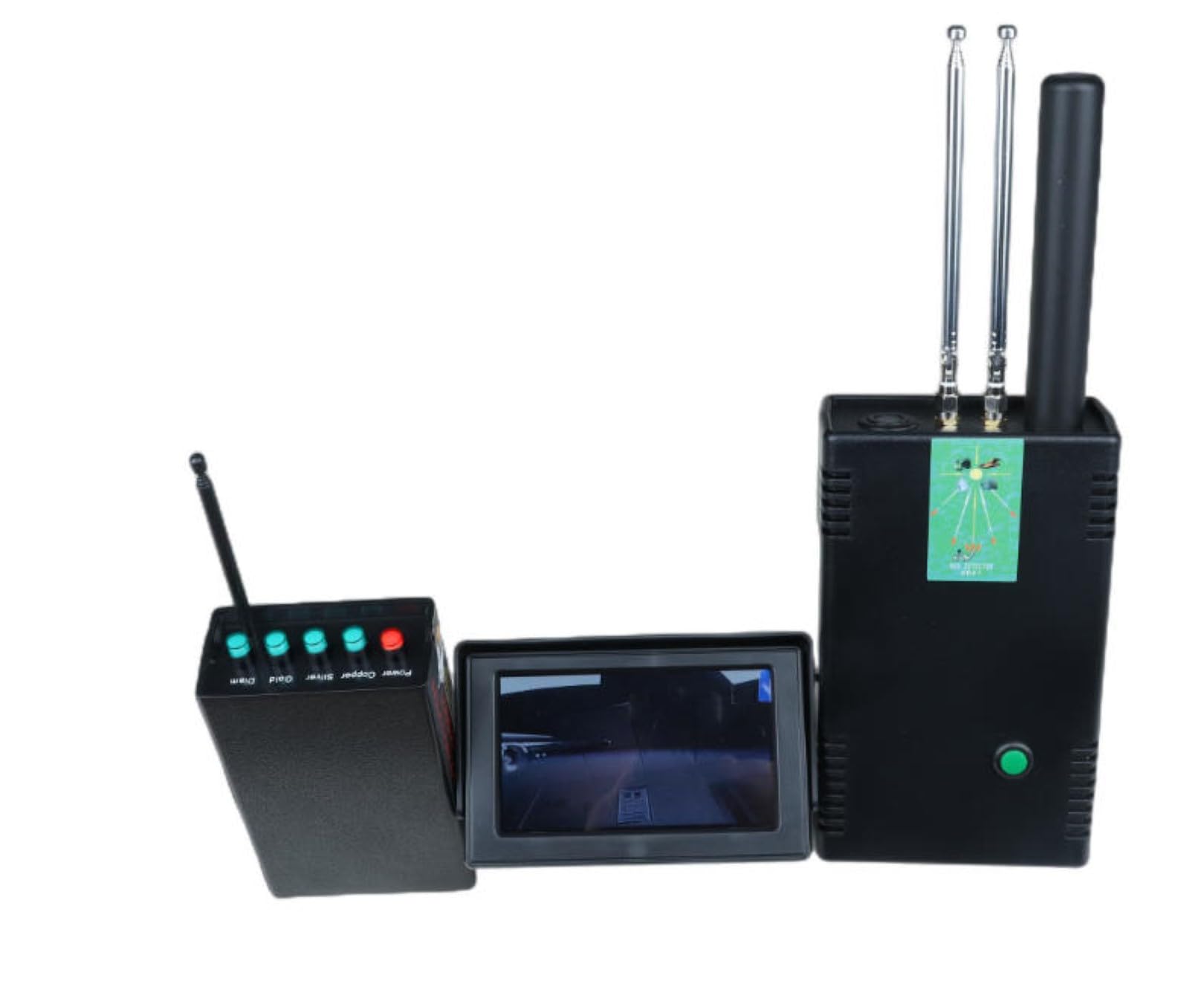 Détecteur de métaux portable – Scanner de métaux haute précision avec écran LED 3D, portée de recherche 0–1200 m, profondeur de détection jusqu'à 30 m pour or, argent, cuivre