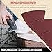 ProductionShop Premium 220 Grit Triangle Mouse Detail Sander Sandpaper Sheets, Box of 45 - Hook & Loop, Triangular Shaped Mouse Disc Pads - Oscillating Multi-Tools - Woodworking, Sand Furniture Paint