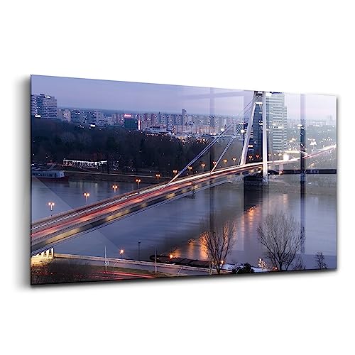 Verre d'art pour l'intérieur Wallfluent tableau de prestige Bratislava 120cm