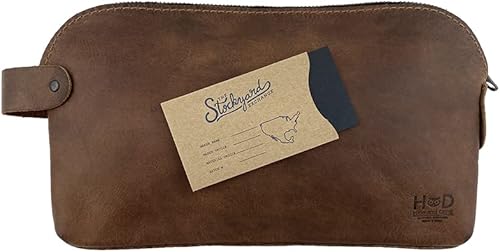 Miniatura 7 de Hide & Drink, Bolsa grande rústica multiusos para cables y cargadores, bolsa de viaje, bolsa multiusos, cuero de grano completo, hecho a mano,