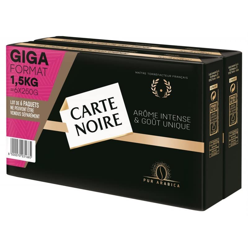 Café moulu CARTE NOIRE d'exception Classic 6X250G Lot De 2 à la torréfaction parfaite