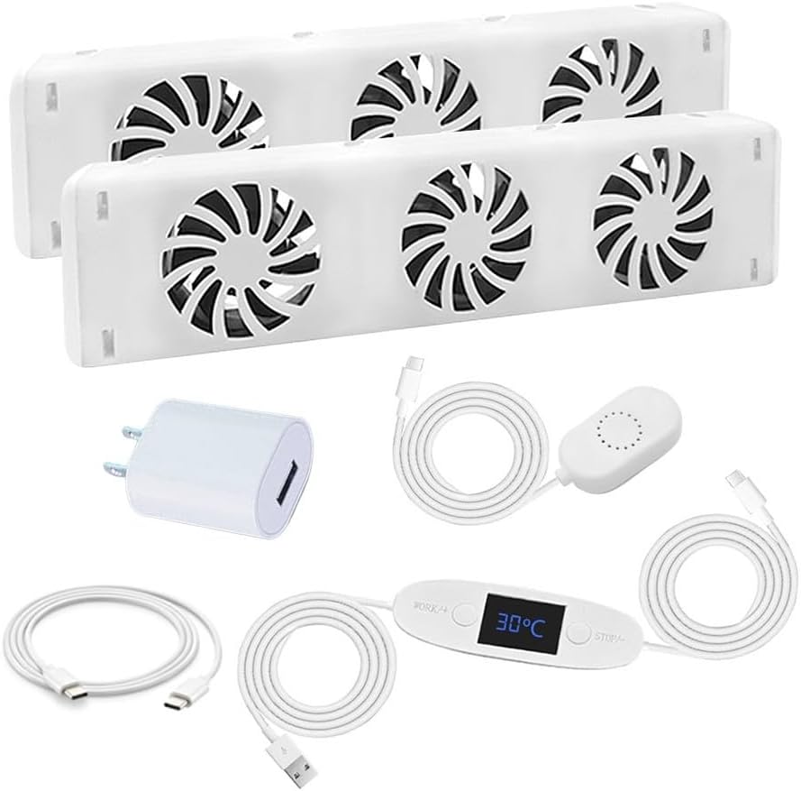 Smart Radiator Fan Booster for Efficient Heating, 3-Pack Magnetic for temperature Sensor with Thermostat Control, 20DB Quiet Operation, Heat Distribution Fan
