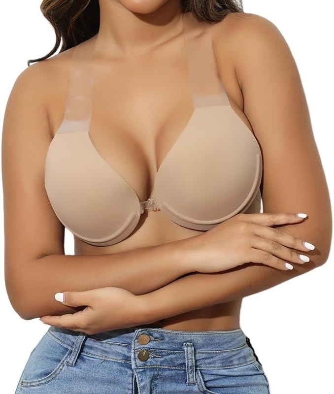 Strapless Sticky Push Up Bra for Large Breasts,Backless Adhesive Invisible Bra for Dress - Image 2
