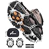 Sportneer Crampones, 28 Dientes Tacos de tracción Nieve y Hielo Tracción para Invierno Deportes Montañismo Escalada Caminar Alpinismo Cámping Acampada Senderismo