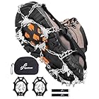 Sportneer Crampones, 28 Dientes Tacos de tracción Nieve y Hielo Tracción para Invierno Deportes Montañismo Escalada Caminar Alpinismo Cámping Acampada Senderismo