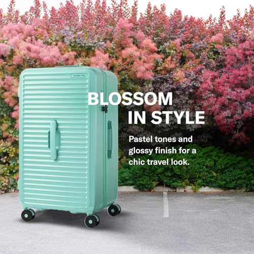 Image of Samsonite Red TOIIS Blossom Expandable 74 Cms Polycarbonate Hard Sided 8 Wheel Spinner Trunk Luggage /Suitcase /Trolley Bag (Golden Haze) (Double Wheel), Yellow