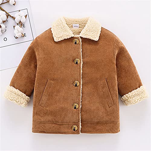 Betadog 16T Toddler Boy Girl Corduroy Jacket Coat Button Down Outwear Shirts Cool Cardigan Blouses (Khaki, 2-3 Years)3