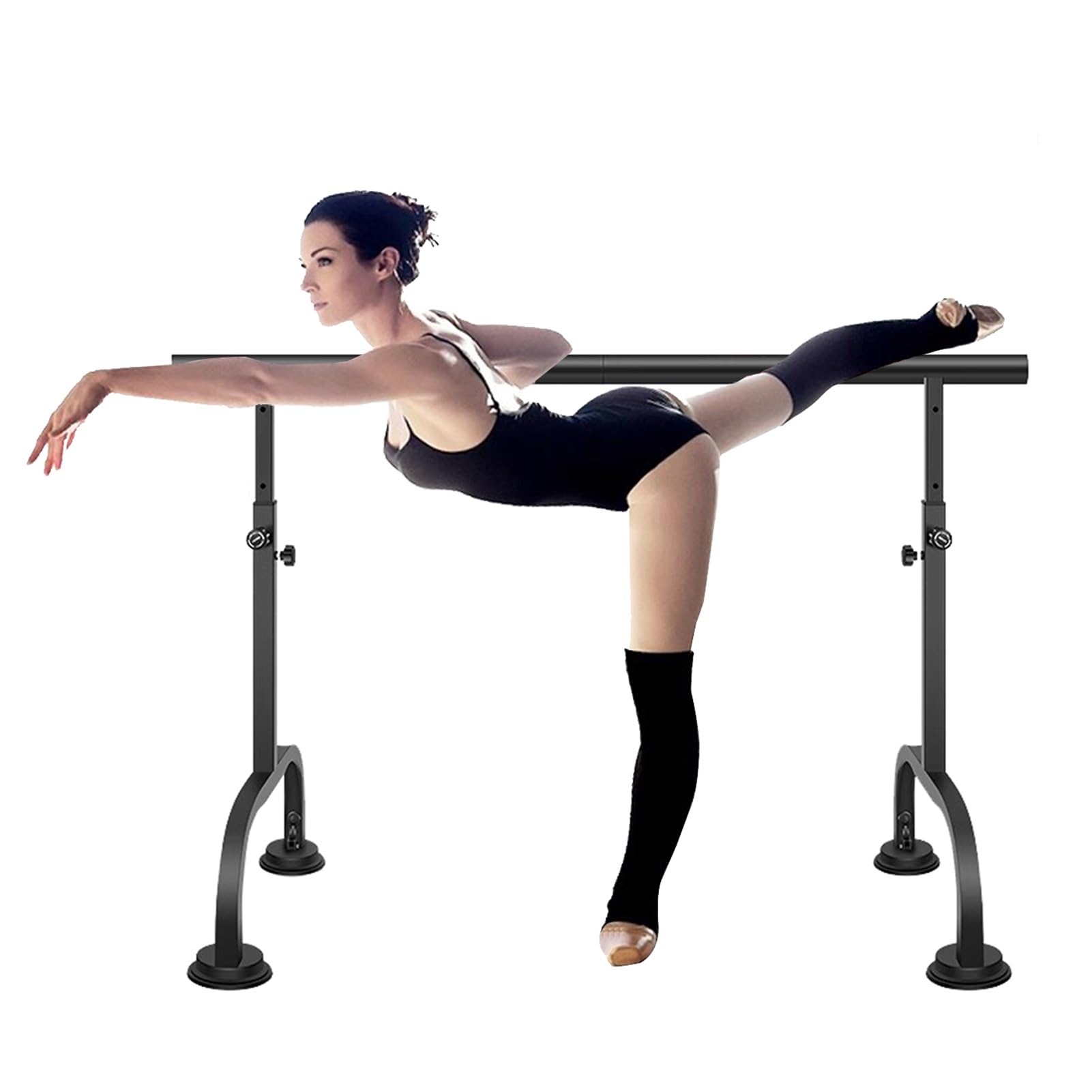 NGDFGR Portable Adjustable Ballet Barre For Home & Studio - Height & Length Adjustable Dance Bar For Stretching & Workouts - Ideal For Dancers & Fitness Enthusiasts,Black,9.84 F,Black-9.84 ft
