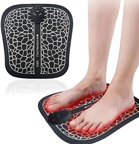 Masajeador de Pies Eléctrico,masajeador de pies,6 modos,9 niveles de intensidad,EMS Masajeador de Piernas Estimulación Muscula,Aliviar Dolor Cansadas Mejorar la Circulación Sanguínea Cover