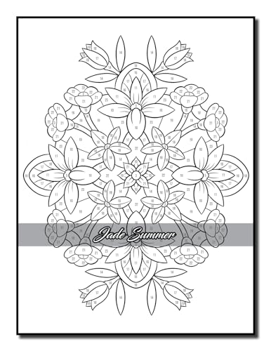 Color by Number Flowers: An Adult Coloring Book with Fun, Easy, and Relaxing Coloring Pages (Color by Number Coloring Books) - Image 16