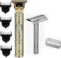 Barbeador Elétrico Masculino, Recarregável, USB- Maquininha Dragão - Barbeador Inox com Lâmina – Portátil, Potente e Ideal para Viagens, Aparador de Pelos Elétrico