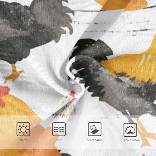 Chicken Black and White Toddler Boys' Soft Kids Underwear Cute Undies3