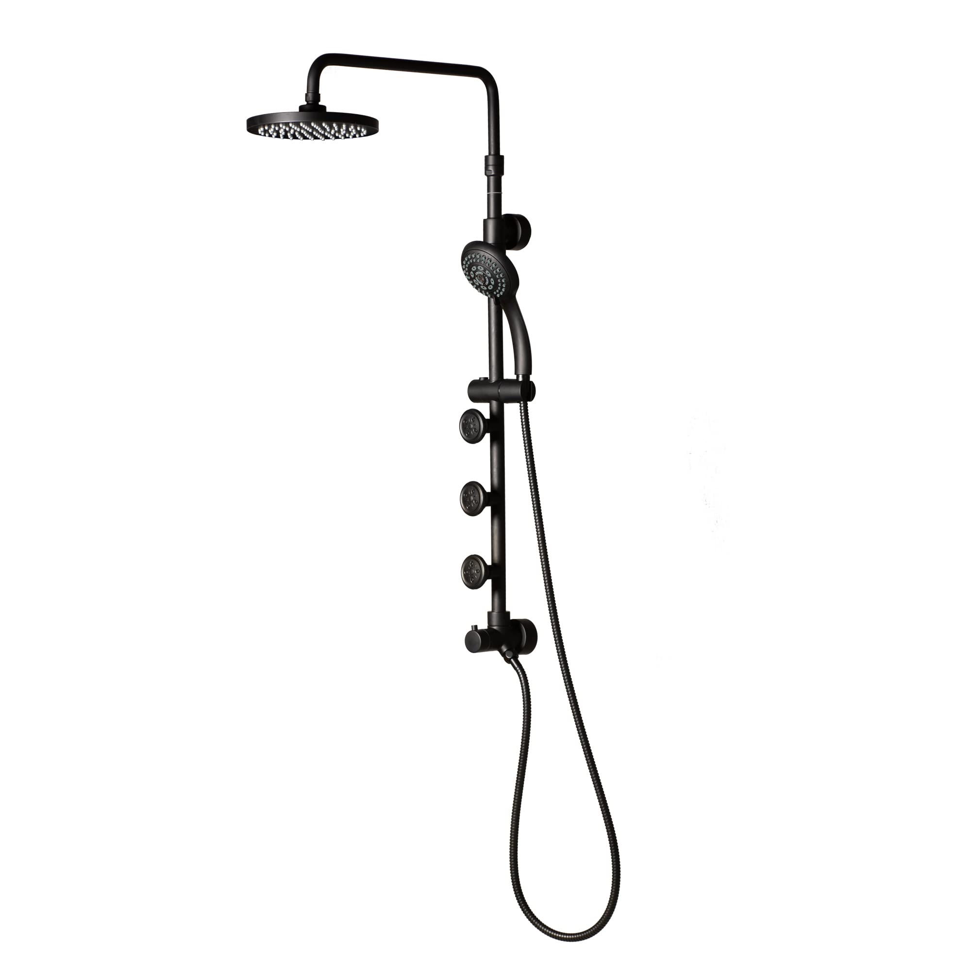 PULSE ShowerSpas 1028-MB-1.8GPM Matte Black Lanikai ShowerSpa Shower System, 1.8 GPM