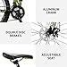 EUROBIKE Folding Bike,26 Inch Folding Full Suspension Mountain Bike,Dual Disc Brake 21 Speed Bicycle for Adults Men or Women (Green Aluminium Rims)