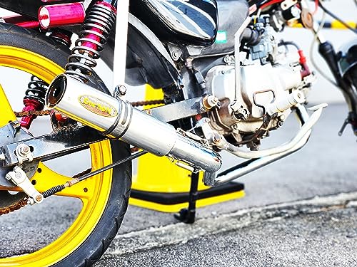 W3IR-63SV ワンズ管 フルエキ フルエキゾーストマフラー 50.8mm 50.8φ マフラー サイレンサー スリップオン マフラーサイレンサー GS50 NA41用 (エキゾーストパイプType(鉄/メッキ), サイレンサーType(アルミサ