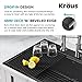 KRAUS Kore Workstation 33-inch Top Mount Drop-In 16 Gauge Black Stainless Steel Single Bowl Kitchen Sink in PVD Gunmetal Finish with Accessories, KWT310-33/PGM