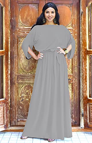 Image of KOH KOH Womens 2026 Flowy Formal Batwing Sleeve Evening Casual Gown