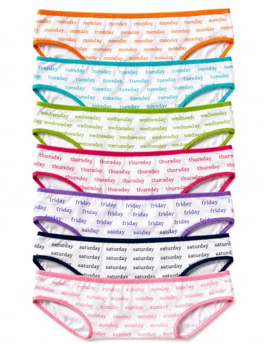 Image of TuddyBuddy Girl's 100% Cotton Graphic Prints Briefs /Panty /Underwear /Panties, Multicolor