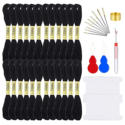 Embroidery Floss Kit-24 Skeins Premium Cross Stitch Thread for Knitting, Embroidery Stitching and Cross Stitch Project