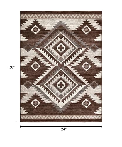 Tapete decorativo nativo americano 2x3 pies miniatura 2