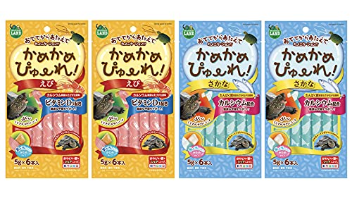 マルカン かめかめぴゅーれ 2種各2袋 計4袋セット(えび味・さかな味)
