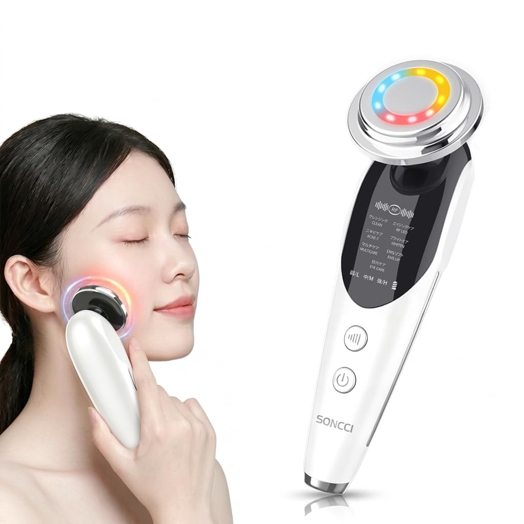 Amazon.co.jp: SONCCI 美顔器 EMS 超音波 導入美顔器 RF美顔器 毛穴