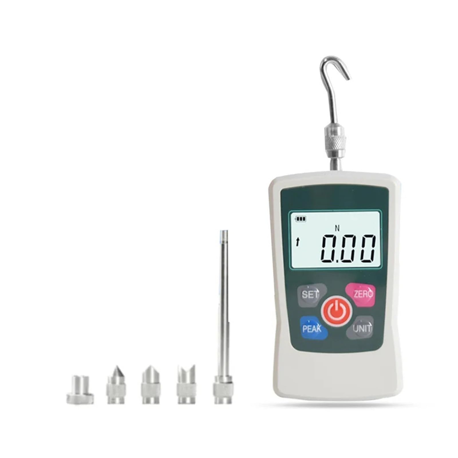 Dinamómetro portátil digital de 500 N con pantalla LCD for la enseñanza de física mecánica en laboratorios escolares. Varias pruebas(100N/10kg)