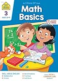 School Zone - Math Basics 3 Workbook - 32 Pages, Ages 7 to 8, 3rd Grade, Multiplication, Division, Fractions, Fact Families, Story Problems, and More (School Zone I Know It!® Workbook Series)