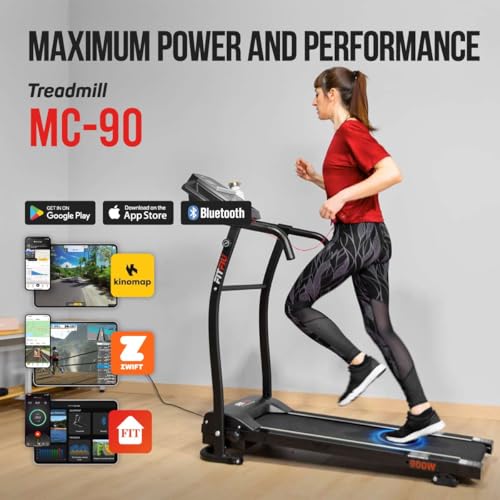 FITFIU Fitness MC-90 - Tapis de Course Pliable, 3 Niveaux d'inclinaison, écran LCD Multifonctions, connectivité App (Zwift, Fitime, Kinomapp), Tapis de Course pour la Maison et Le Bureau – Image 3