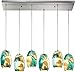 ELK Lighting 31539/6RC-CG Surreal Collection 6 Light Chandelier, 8 x 9 x 30", Satin Nickel