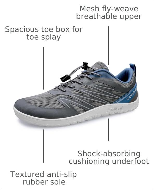 Image of WateLves Barefoot Shoes Men Women Wide Width Minimalist Zero Drop Shoes Trail Running Walking Sneakers