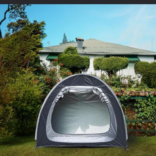 Cobertizo para guardar bicicletas exterior impermeable con protección total pack doble 5