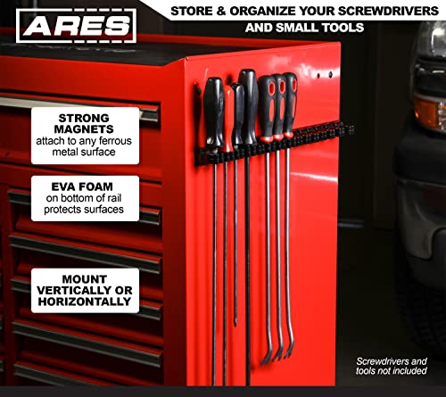 Image of ARES 62027 Blue 16.5-In Hand Tool Holder - Screwdriver Organizer Rail