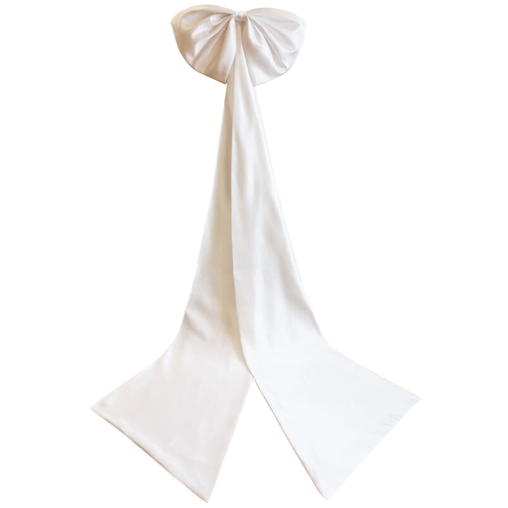 Big Bow für Kleid Satin Bogen für Brautkleider 67 '' Langer abnehmbarer Brautgürtel Doppelknoten Schärpe für Kleid für Braut Hochzeitszubehör