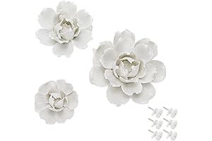 Pufguy Ceramic Flower Wall Decor: Adorn Your Space with Floral Elegance