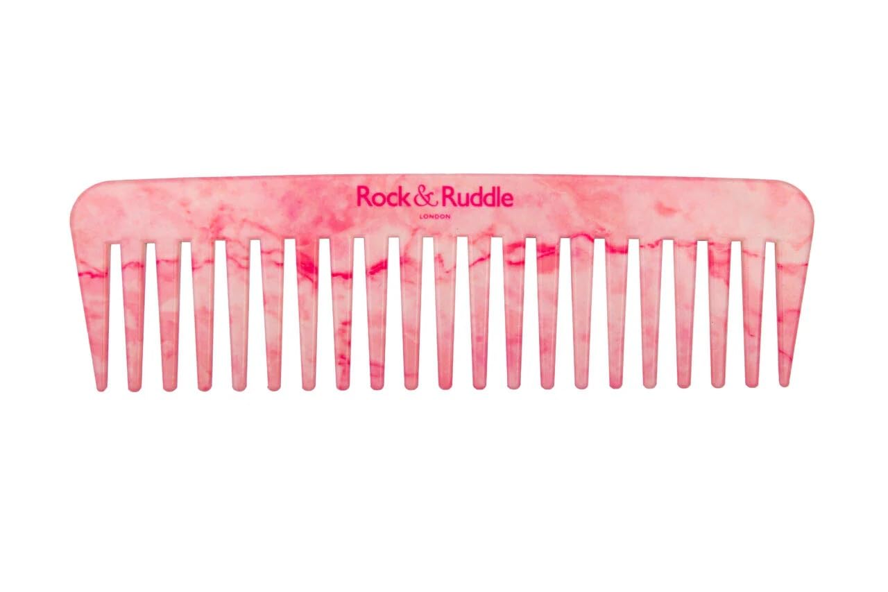 Rock & Ruddle Wide Tooth Comb, Rose Marble, 17.5 cm