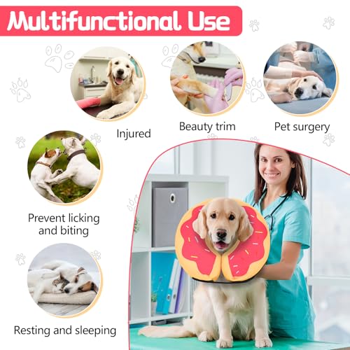 Image of MIDOG Inflatable Dog Cone, Donut Recovery Collar After Surgery, X-Small