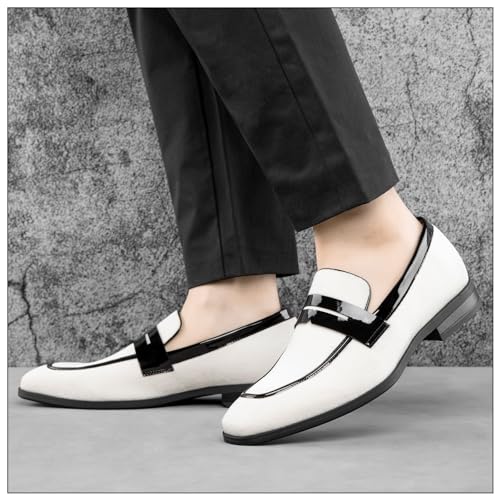 Image of JITAI Mens Velvet Loafers Dress Shoes Loafers for Men Tuxedo Suit Shoes
