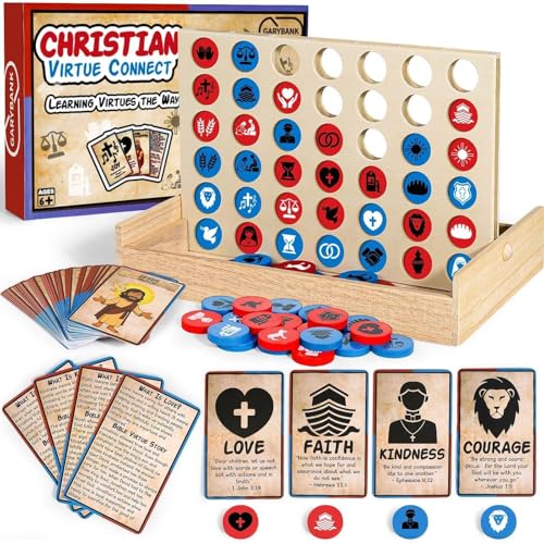 Juego de Mesa Connect 4 Virtudes Bíblicas para Niños miniatura 1