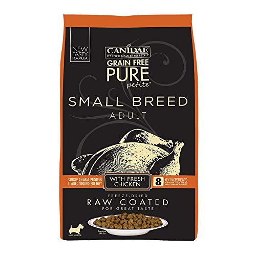 Canidae PURE Petite Limited Ingredient Premium Small Breed Adult Dry Dog Food, Chicken Recipe, Freeze Dried Raw Coated…