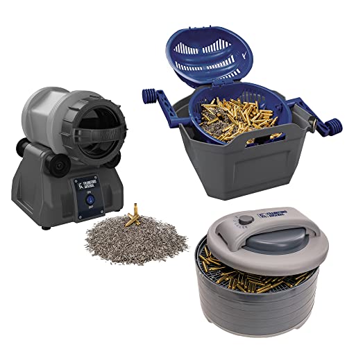 Frankford Arsenal Rotary Tumbler and Accessories with Media Separator, Cleaning Essentials, for Brass Cleaning, Reloading, and Gunsmithing