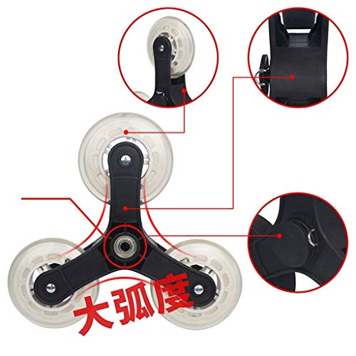 Faltbarer Einkaufswagen, 3 Räder, zusammenklappbar, Schiebewagen, leichter Einkaufswagen, Kletterwagen, Einkaufstrolley… – Bild 5