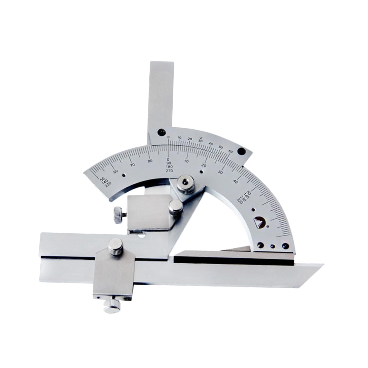 IWOWHERO Woodworking Measuring Tool 0-320 Degree Protractor Precision Goniometer Bevel Edge for Easy Operation